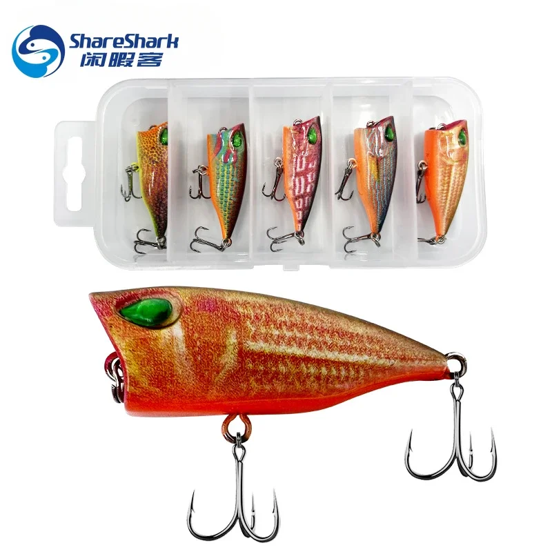 

5 шт./коробка, пластиковые приманки для рыбалки