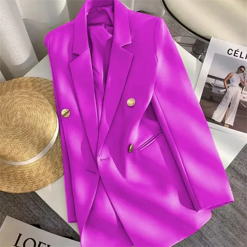 新しい女性スーツコートエレガントなスポーツカジュアルブレザー韓国ファッションジャケット秋固体オフィスレディース服基本的なコートアウター