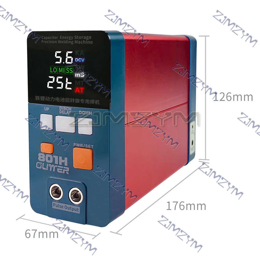 801H Spot Welding Machine 21KW 3500A Pulse Butt Welder 110-240V Power Battery Aluminum Nickel Single Battery Spot Welder