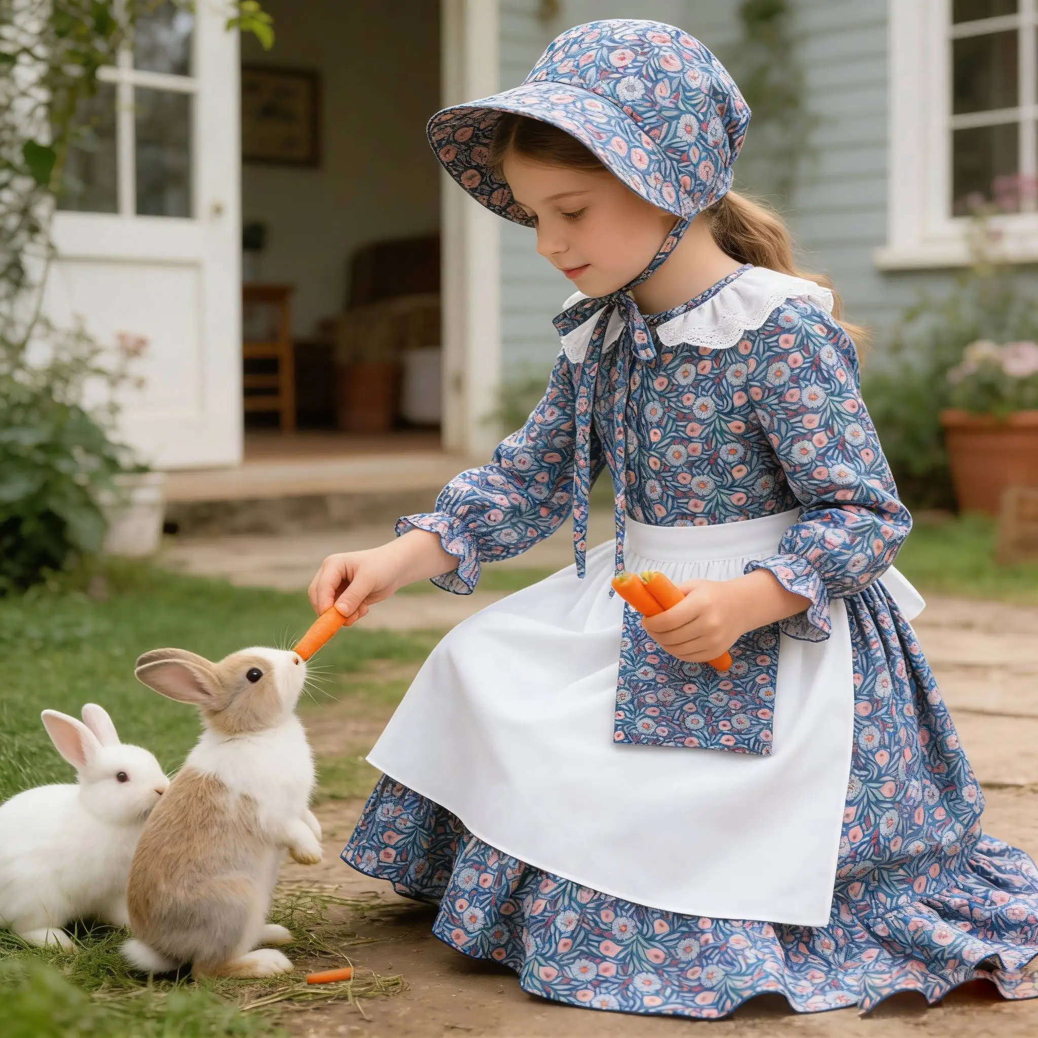 

Новое платье «Пионер» 2026 года для девочек: колониальное платье в стиле прерий с длинными рукавами + шляпа + сумка. Комплект для выступлений, праздников и костюмированных вечеринок.