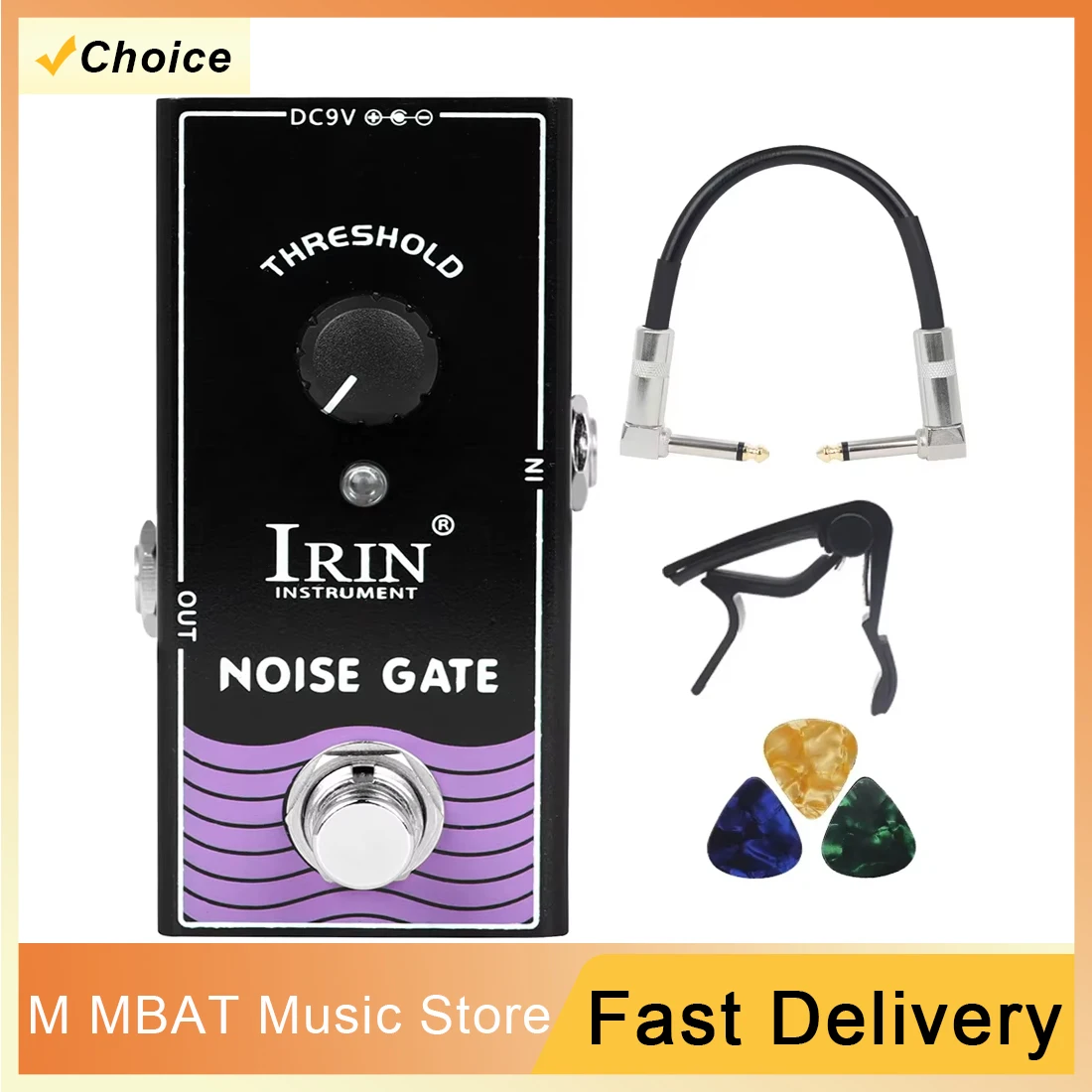 

IRIN RF-15 Noise Gate Guitar Effect Pedals Mini Single Noise Suppression Effects for Electric Guitar Hard Soft 2 Modes
