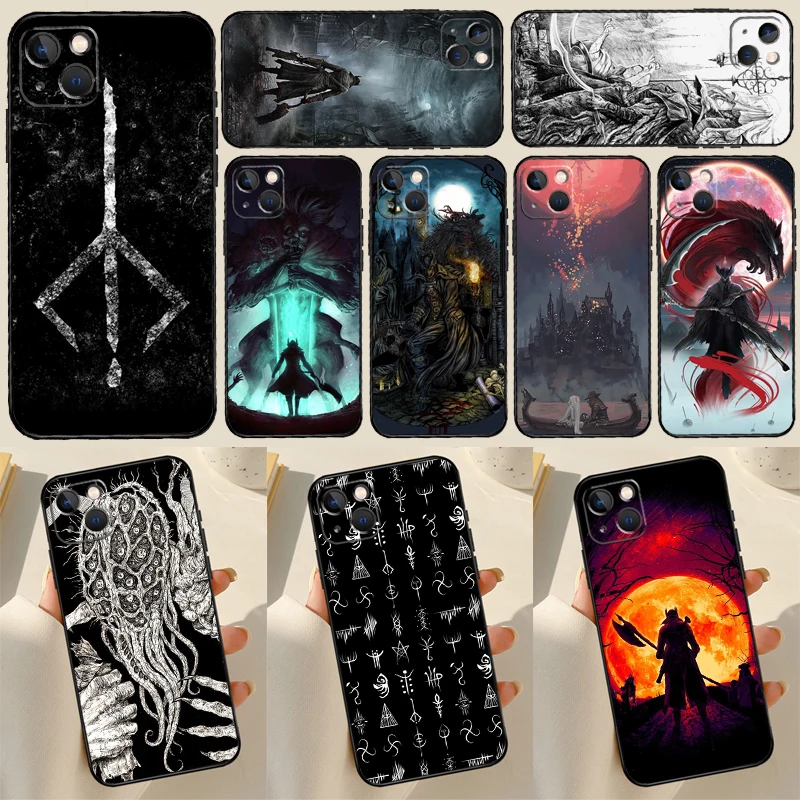 Game Bloodborne Cover For iPhone 13 14 15 16 Pro Max 12 Mini 11 14 15 16 Pro Max Plus X XR XS Max Phone Case