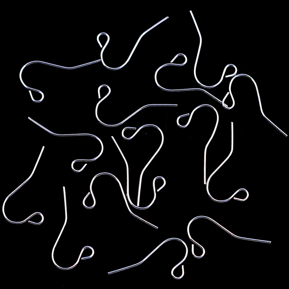 Free Shipping 12000Pcs Silver Tone Ear Wire Hooks Earring Jewelry Making Findings Charms Wholesale 20x10mm