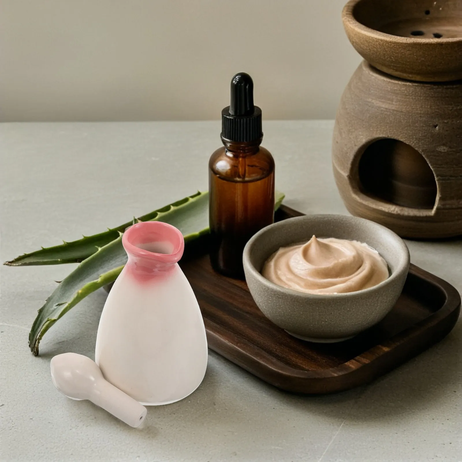 80Ml Japanese Style Ceramic Reed Diffuser Bottle Refillable Porcelain Aromatherapy Oil Decanter Bathroom Countertop Fragrance