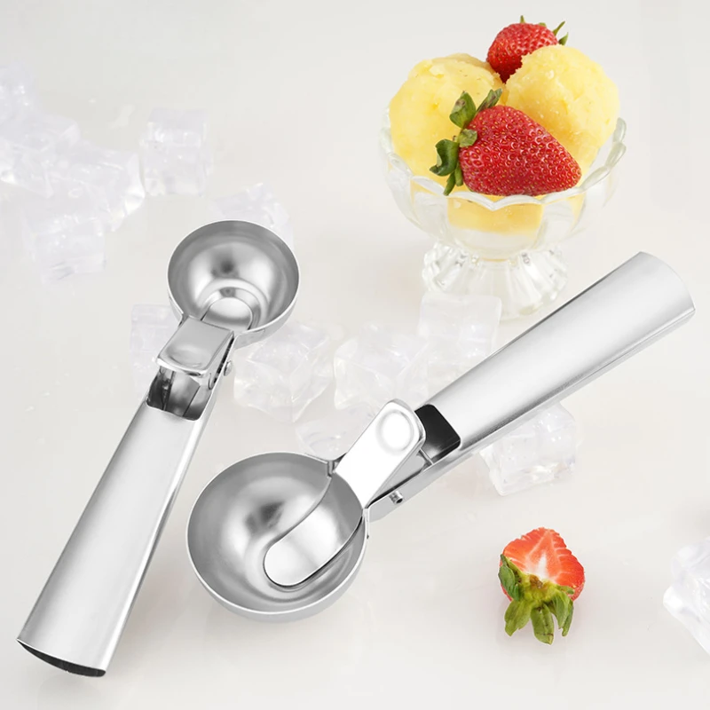 Ice Cream Scoops Fruit Watermelon Spoon Ball Mold Multifunctional Stainless Steel Dual-Purpose Scoop Household Ice Cream Tools