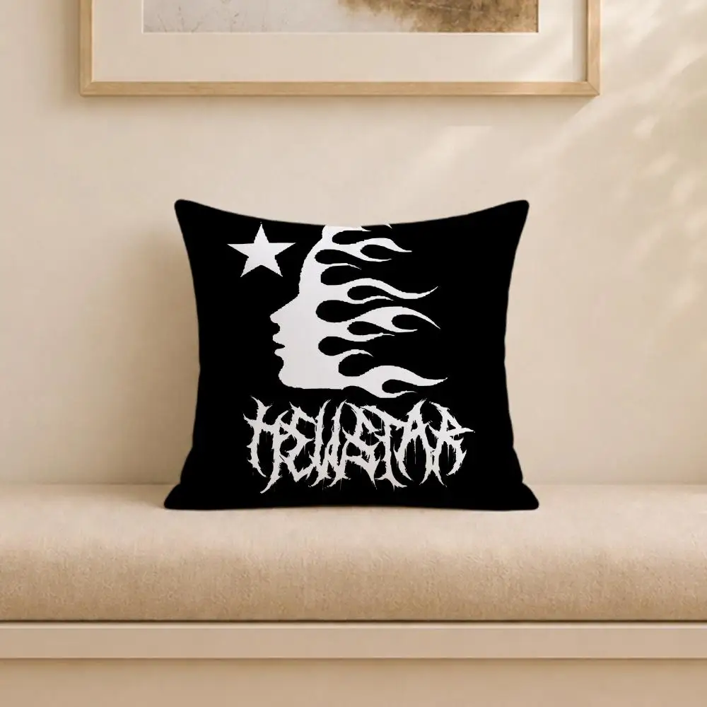 Gothic Fashion Brand H-Hellstars Cushion Cover Wrinkle-Resistant Short Plush Cushion Covers Breathable Machine-Washable view 4