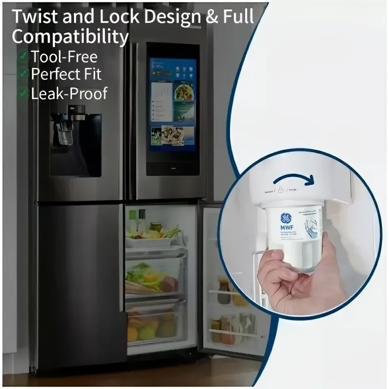 

Сменный очиститель воды для холодильника, оригинальный герметичный очиститель воды для холодильника GWF 46-9991 ММПП, умный очиститель воды для холодильника