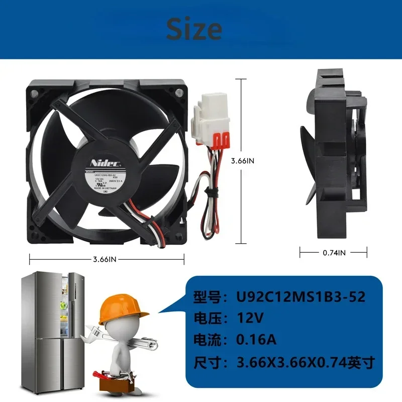 1 Uds U92C12MS1B352 NIDEC ventilador de