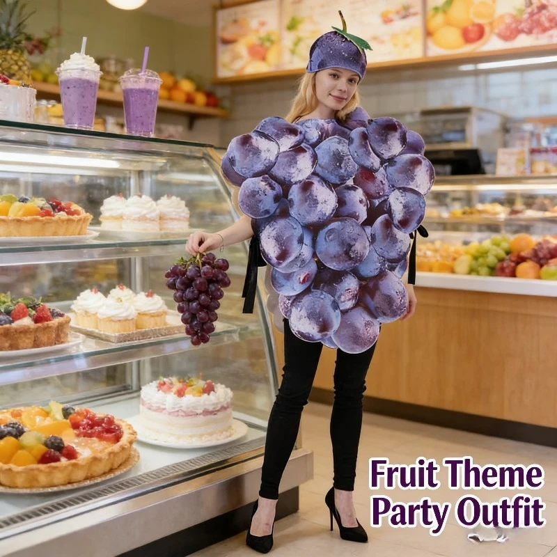 

Новый рождественский сценический костюм 2025 года, спортивный костюм для вечеринки, виноградный костюм, костюм для ролевых игр