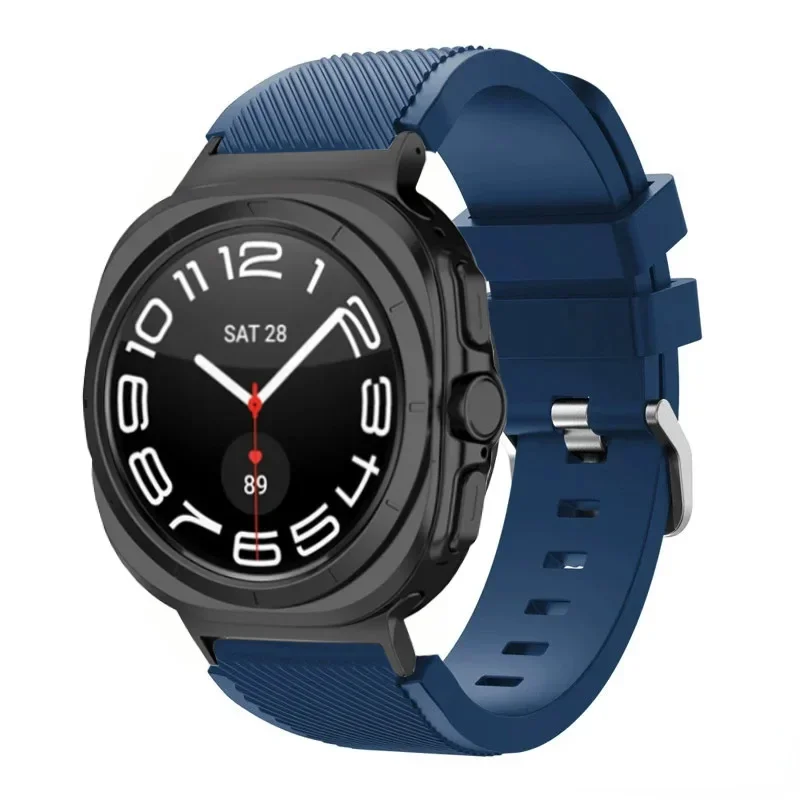 Striped Silicone band for Samsung Galaxy Watch Ultra 2025 47mm Sports Comfortable Wristband Galaxy Watch Ultra Replaceable Strap