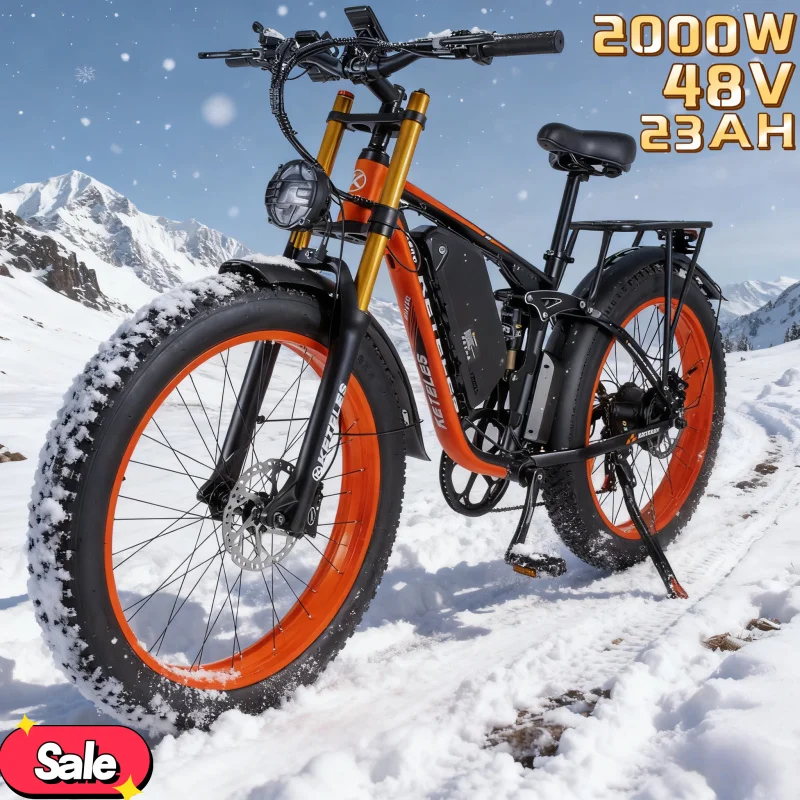 

New electric bicycle K800 adult fashion electric bike 2000W powerful motor 48v23ah battery E-bike fat tire mountain off-road