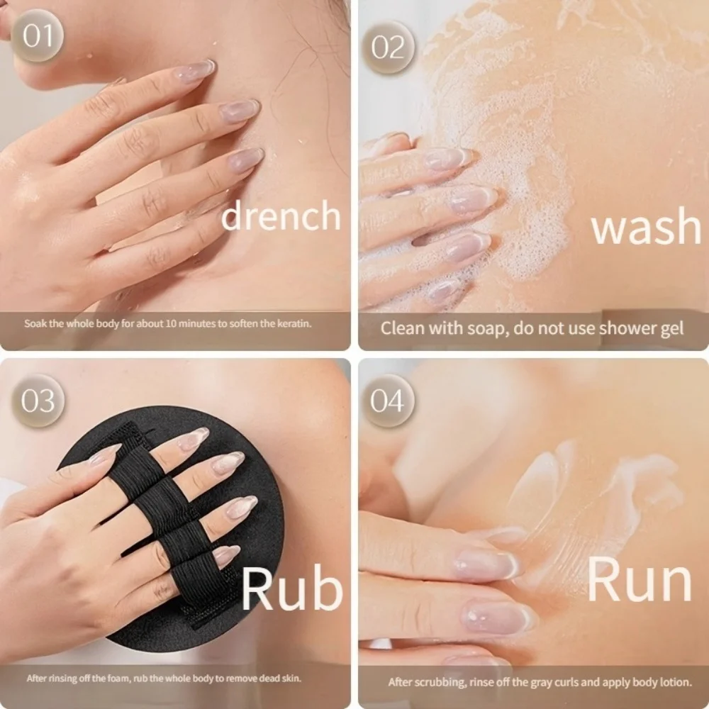 Body Exfoliating Bath Brush-Circular Scrubber for Dead Skin Removal, Painless Shower Tool, Moisturizing Bathing Towel, Skin Care