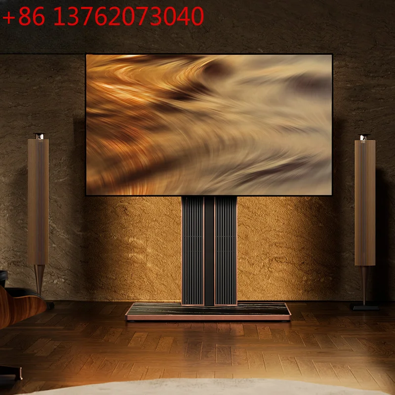 

TV bracket Wood grille Blackrock slab Support large size 75/85/100 inch