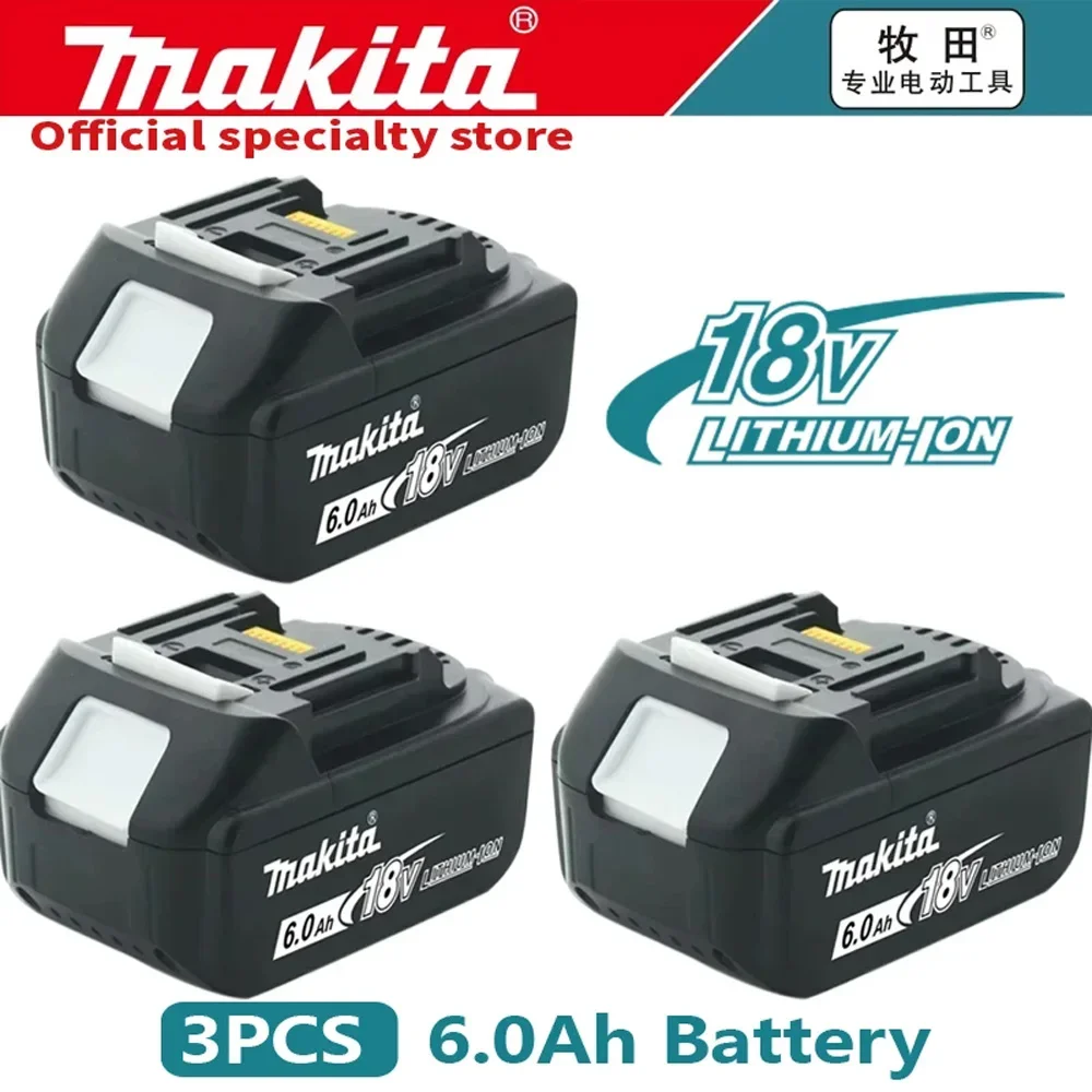 

BL1860B Makita 18V 6.0Ah Battery and charger for Makita 18V Battery Rechargeable Replacement BL1840 BL1850 BL1860 BL1860B Tools