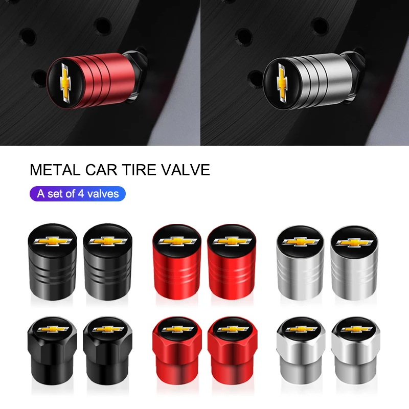 سيارة معدنية الإطارات صمام التضخم صمام غطاء غبار لشروليه كورفيت مونتانا تريل بليزر سيلفرادو ترافيرس كامارو الضواحي