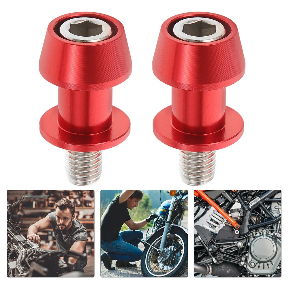

2Pairs Motorcycle Swing Arm Spools Sliders Aluminum Alloy Precision Machined Universal Replacement Swingarm Stand Screw Bobbins