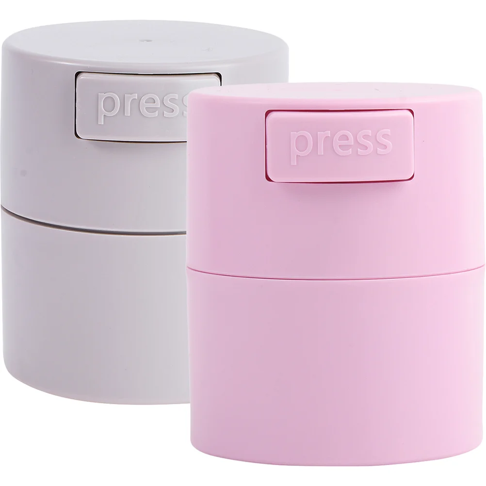 

2Pcs Eyelash Glue Jar Sealed Storage Container Lightweight Portable Lash Storage Box Extension Supplies Organizer