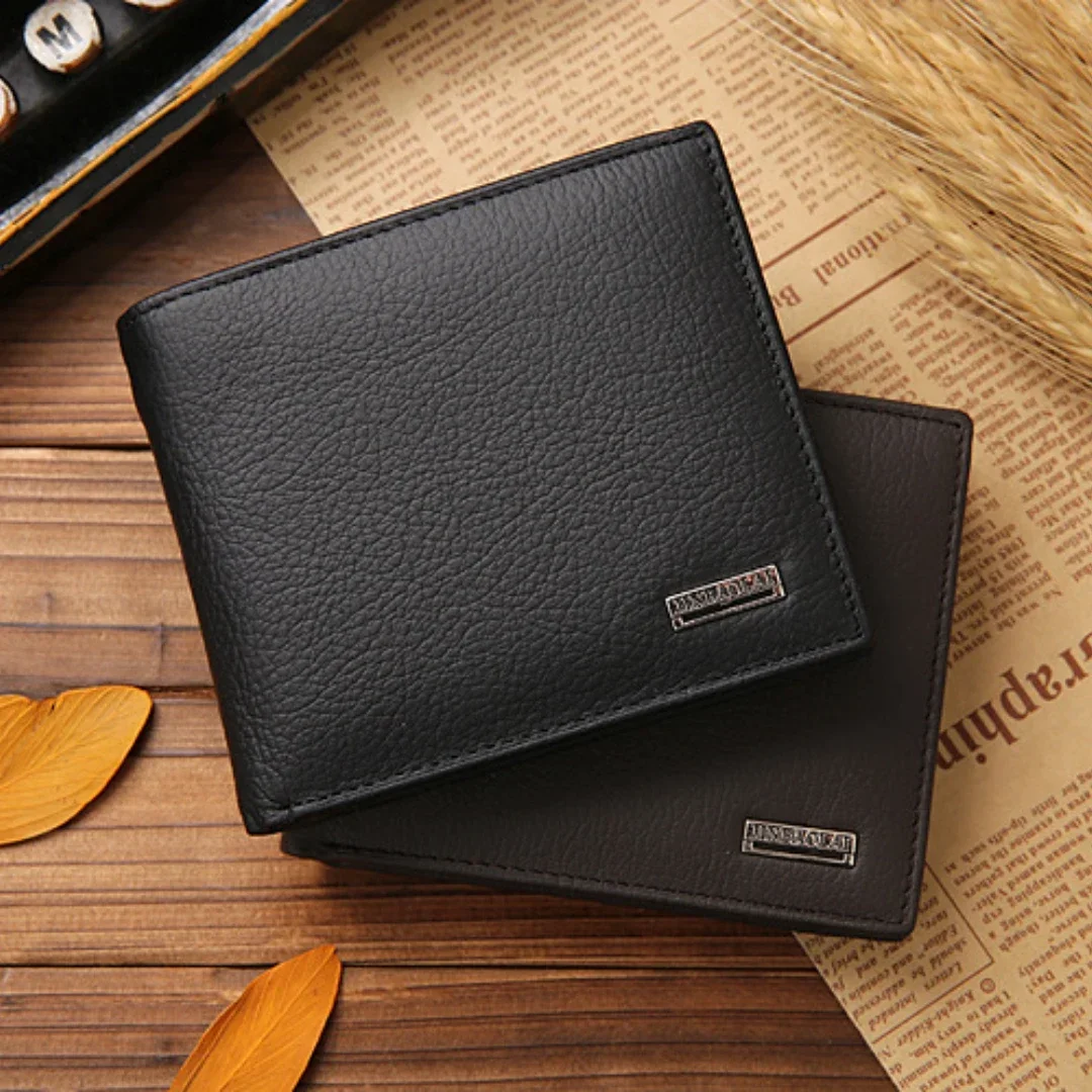 

PU Leather Men Short Wallets Premium Product Real Cowhide Wallets for Man Short Black Walet Portefeuille Homme Cartera Hombre