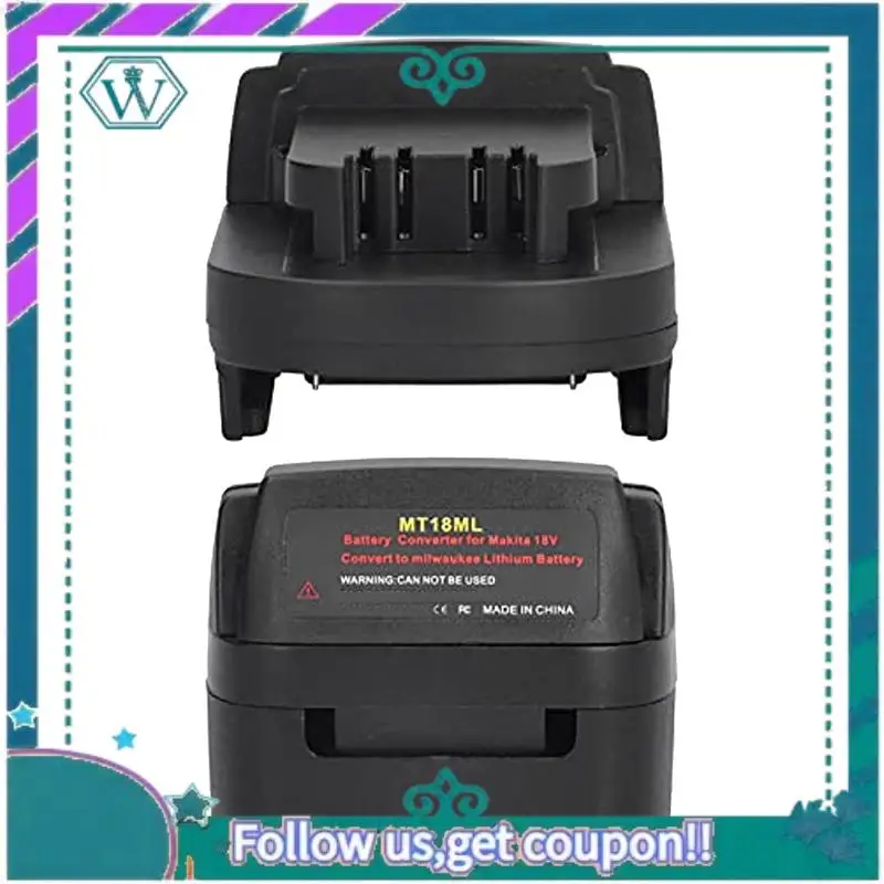 

Upgraded 2X Battery Adapter Power Source Connector Charge Conversion Dock 18V MT18ML To For Milwakee Lectrical Tools