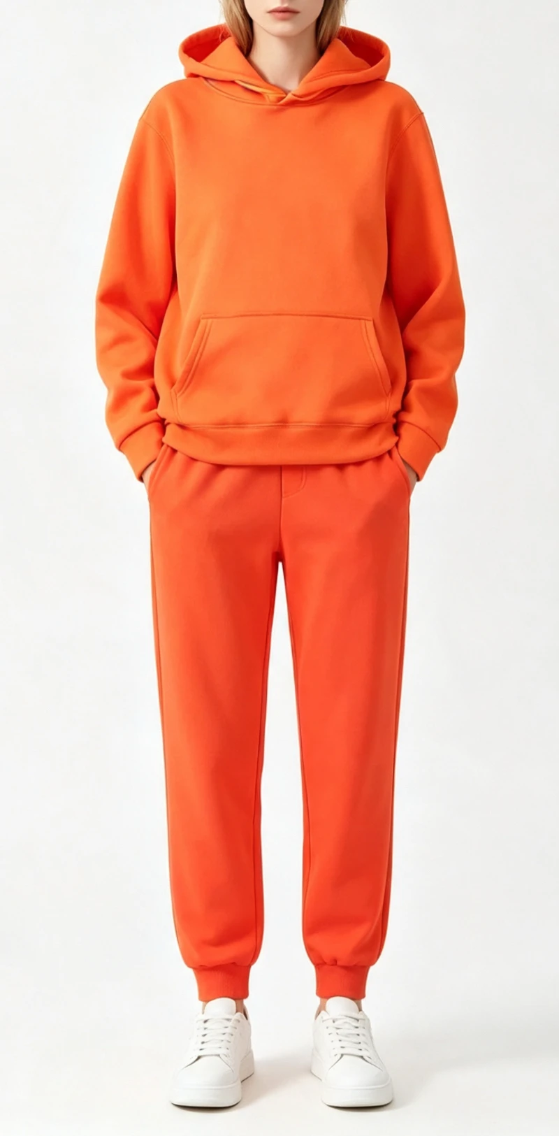 Autumn and Winter Women's Hoodie Sweater Pants Set Loose Casual Sports Two-piece Casual Street-style Wear view 6