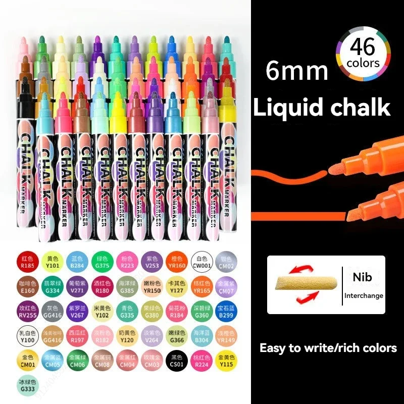 Liquid Chalk Fluorescent Board Special Pen Fluorescent Marker Pen LED Luminous Erasable Luminous Advertising Display Board
