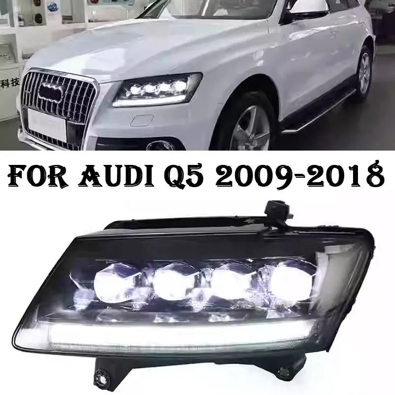 Auto Parts For Audi Q5 Headlights 2009-2018 Crystal lamp Styling LED Streamer steering headlight Car Accesorios Modified