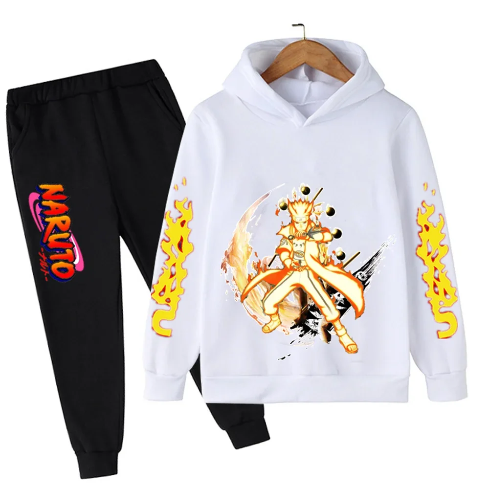 2024 Spring and Autumn Fashion boys and girls Casual Tracksuit Hoodie +Pants Sets Narutoes children Hoodie Long Sleeves Outfits