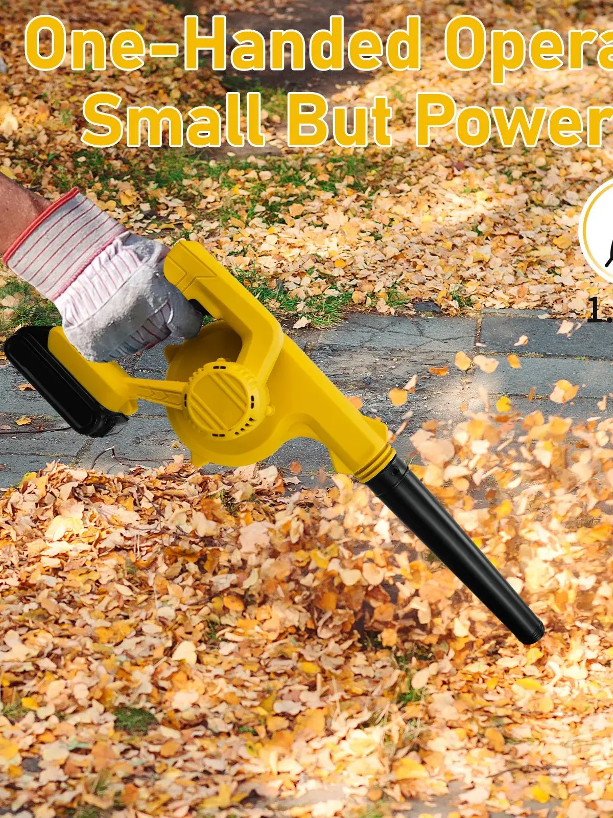 Draadloze bladblazer voor Dewalt 20V batterij Elektrische baanluchtblazer 2-in-1 handgreep Elektrische blazer en stofzuiger - afbeelding 2