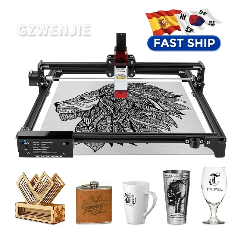 Taglierina per incisore laser da tavolo per principianti 3000MM/Min CNC KIT fai da te Telefono Collegare la macchina per incisione su metallo per la lavorazione del legno