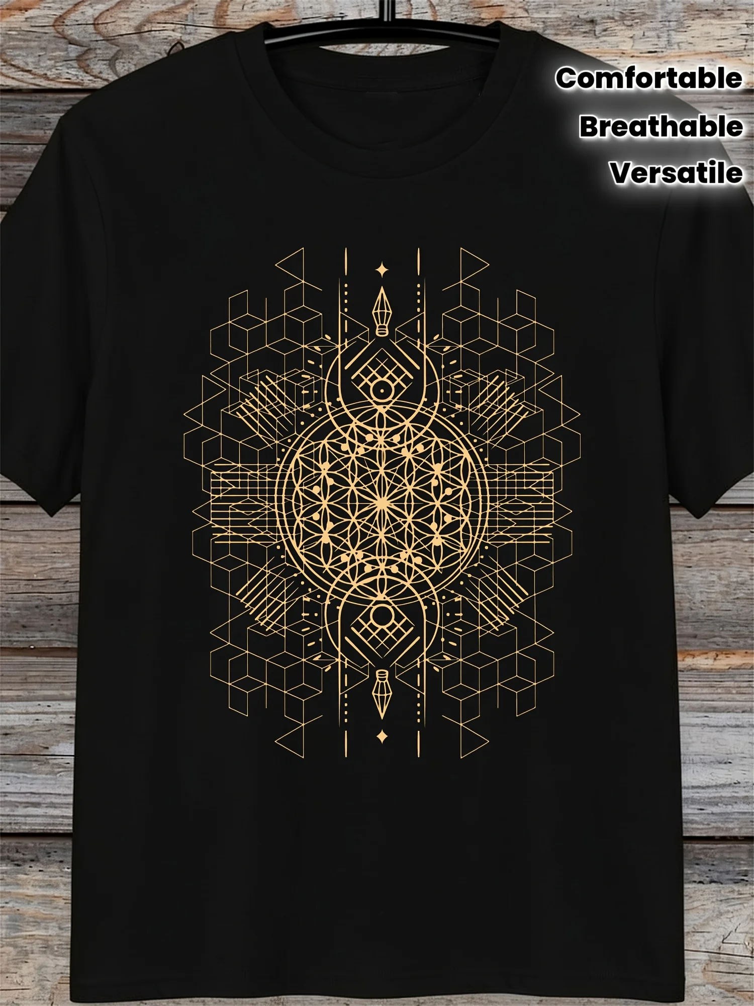 Flower of Life Sacred Geometric Men's T-Shirt UNISEX Goa Psy Trance T-Shirt Hippie Tribal T-Shirt Alternative Clothing