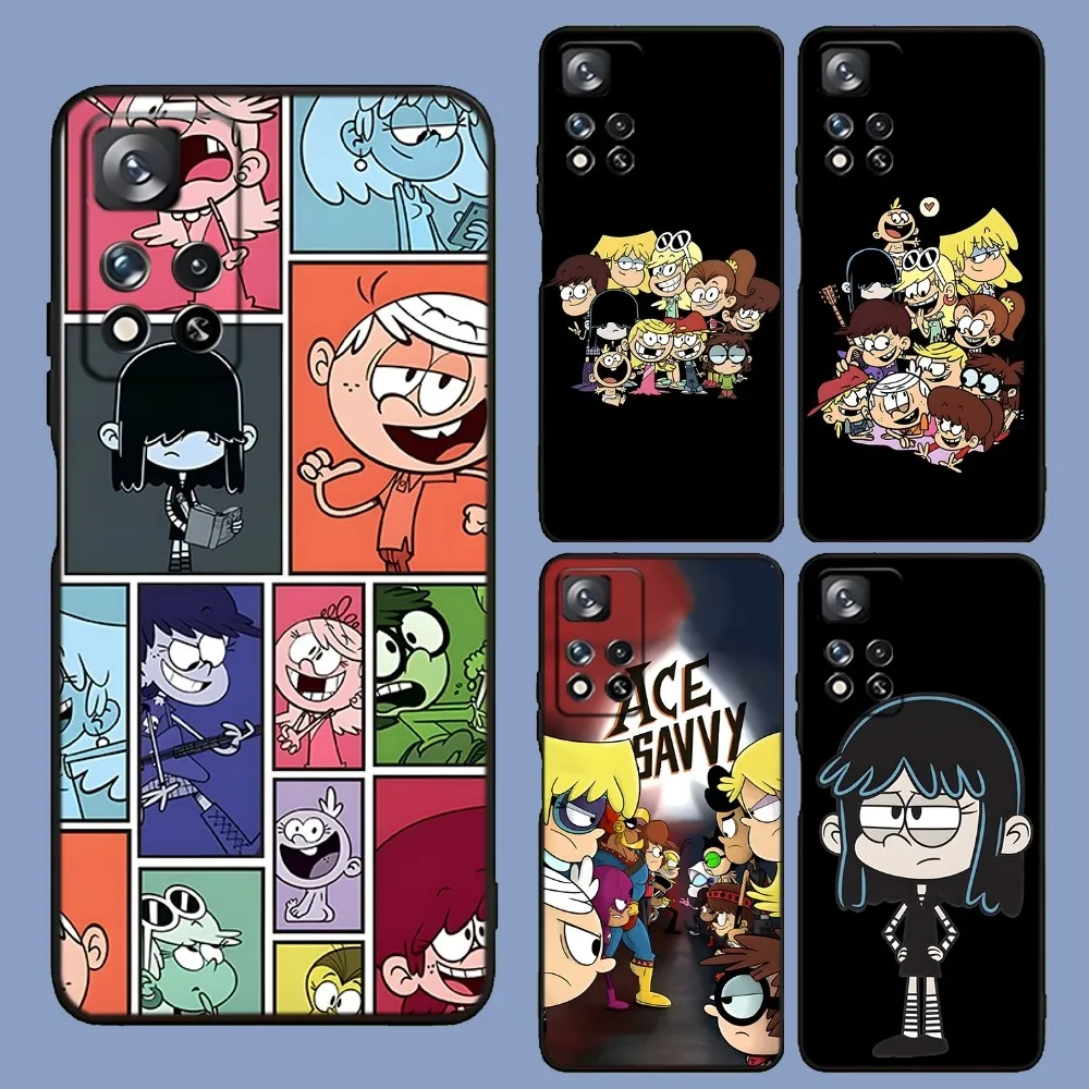 The L-loud House Long Rugs Phone Case For Samsung Galaxy A13,A21s,A22,A31,A32,A52,A53,A71,A80,A91 Soft Black Cover