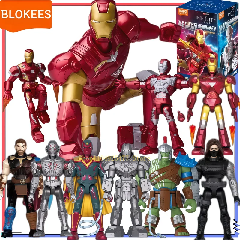 BLOKEES Marvel Heroes Small Particles Building Blocks Man Multi Star Edition Phase 4 Iron Man Assembly Model Ornament Toy Model