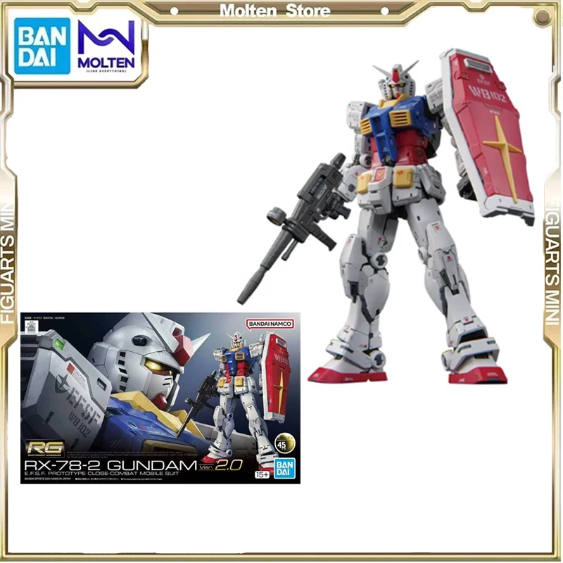 

Оригинальная сборная модель BANDAI RG RGU 1/144 RX-78-2 Yuanzu Gundam VER 2,0, модели экшн-фигурок, детские игрушки, коллекционные украшения
