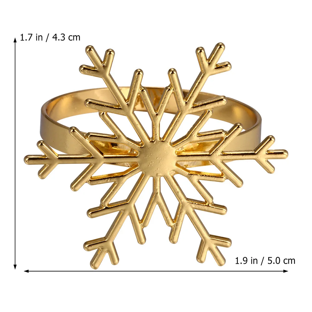 

4Pcs Napkin Rings Golden Christmas Table Accessories for Restaurant Hotel Party Xmas Decor Festive Dinner Napkin Ring Xmas