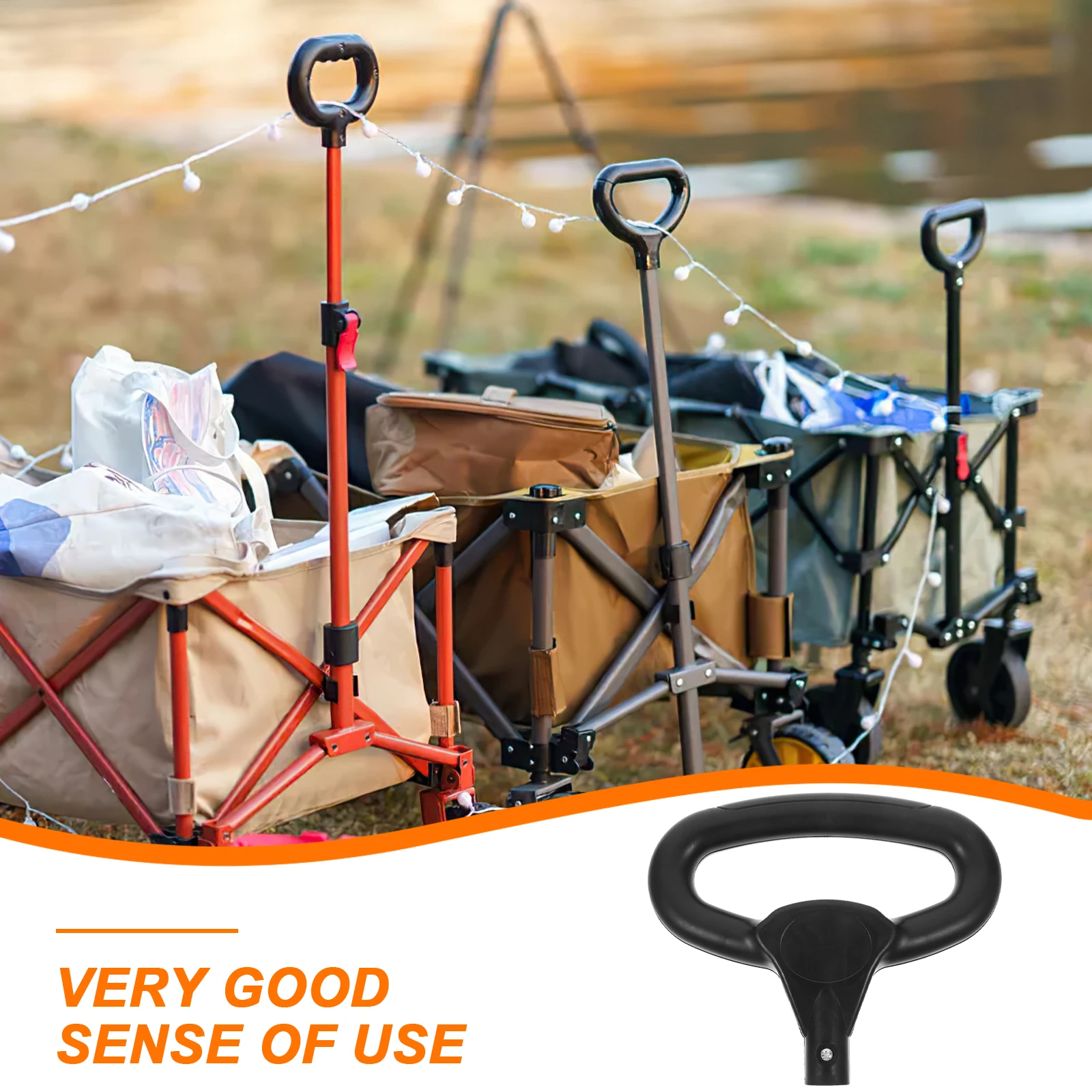 

Ergonomic Trolley H for Cart Push Sturdy Wagon Plastic Replacement Small H Compatible Camping Garden Equipment Durable