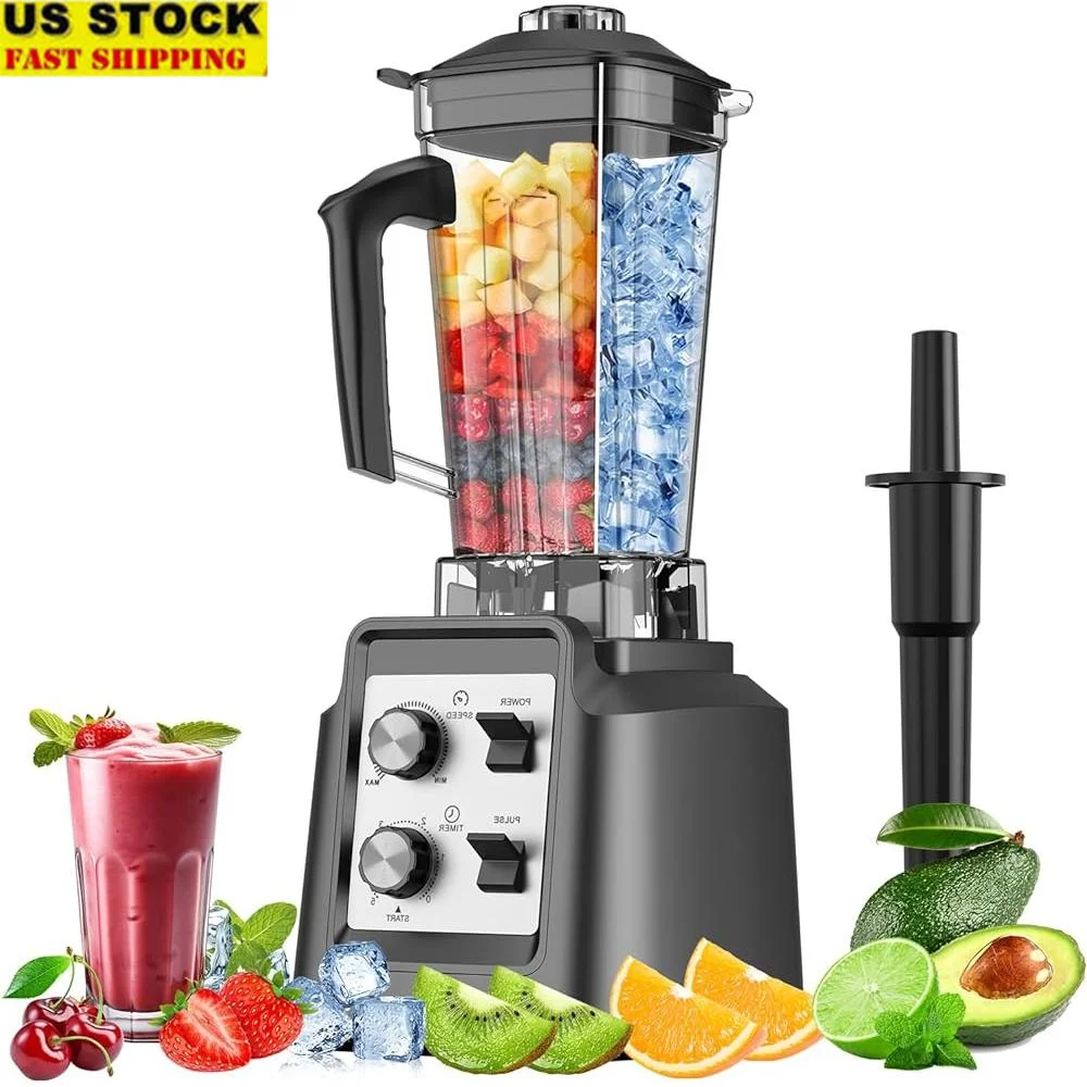 Professioneller Küchenmixer, Smoothie-Maker, 1800 W, Hochgeschwindigkeits-Eisbrecher, Entsafter, 68 Unzen Kapazität, leicht zu reinigende Timer-Funktion