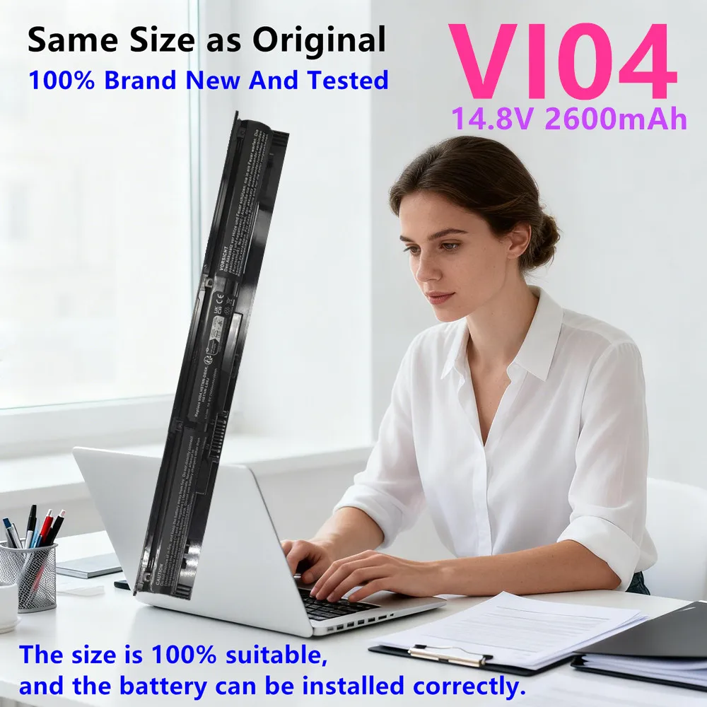 VI04 Battery For Hp ProBook 440 445 450 455 G2 Series HSTNN-LB6K TPN-Q140 TPN-Q141 HSTNN-DB6K HSTNN-DB6J HSTNN-LB6J