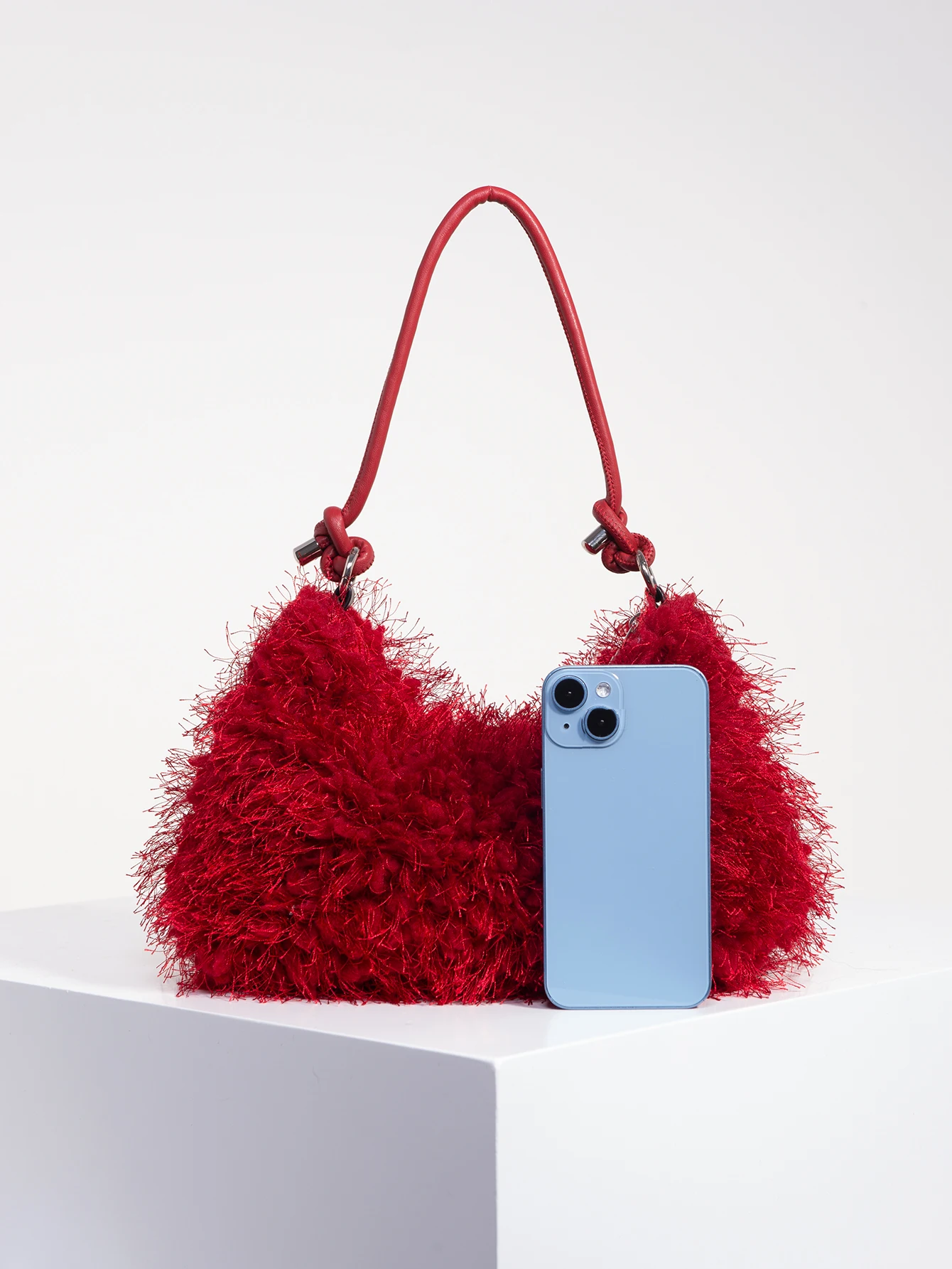 Y2K Style Women Shoulder Bags，Cute Charm Clutch，Hobo Handbag，Burgundy Bag，Vacation Travel Purse for Girl，Dopamine Style Purse