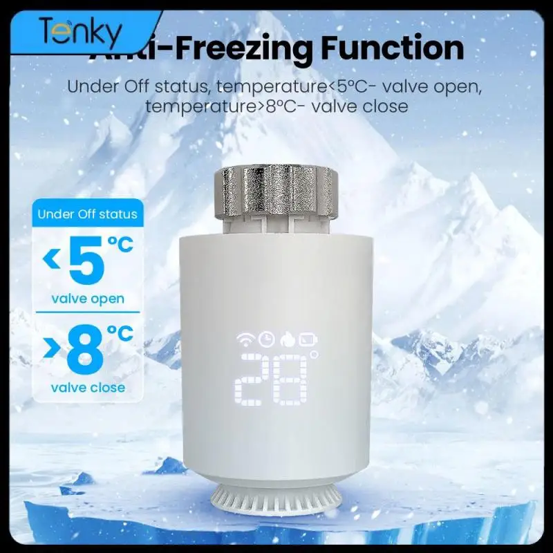 Tuya Thermostat Radiator Actuator Smart TRV Thermostatic Valve Temperature Controller Support Alexa Yandex Alice