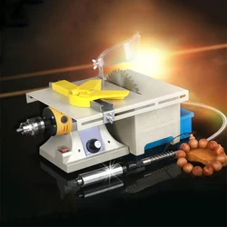 Multifunctional Mini Table Saw Stone Polisher Desktop Polishing Machine Jade Engraving Cutting Machine 220V 750W 800-12000r/min