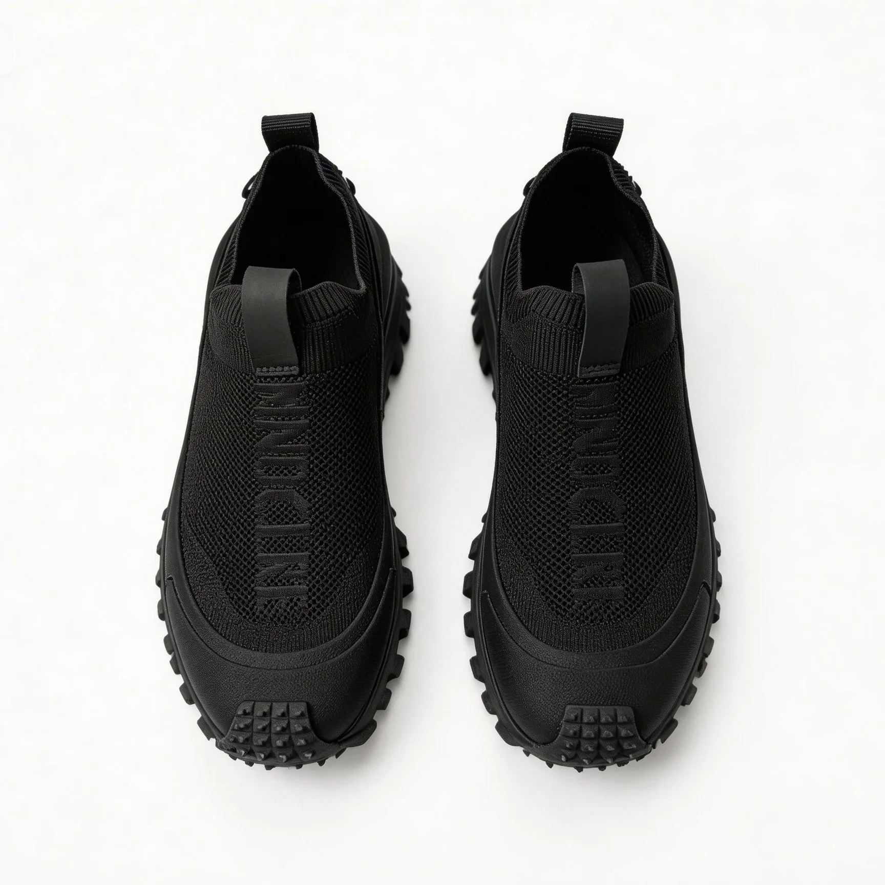 Plateau-Sneaker für Herren, Sommer-Neuheit, Atmungsaktives Fly-Woven-Mesh, Bequeme Herren-Freizeitschuhe mit Weicher Sohle, Modische Schwarze Slip-On-Schuhe – Detail 5