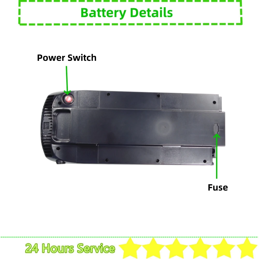 Rear Rack Carrier City Ebike Battery 36V 7.8Ah 8.8Ah 10Ah 10.4Ah 13Ah 17.5Ah 24V 10Ah for Toplife E8000 E-4400 Amigo E-Pulse