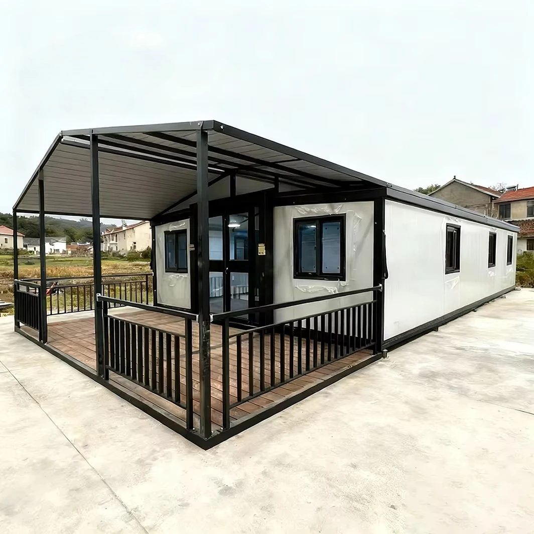 Commercial Container House 20/30/40ft Expandable Prefab Shop Office 2 Bed 1 Bath Kitchenette Garden Shed Steel