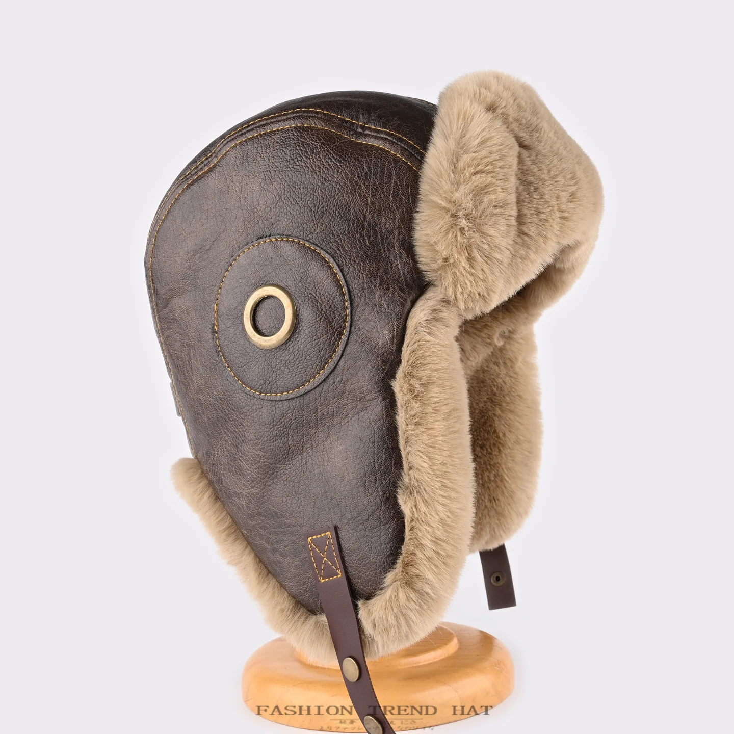 retro rivet metal Bomber hat men's ski cap winter hat thickened warm ear protection hats pilot hats classic riding hat털모