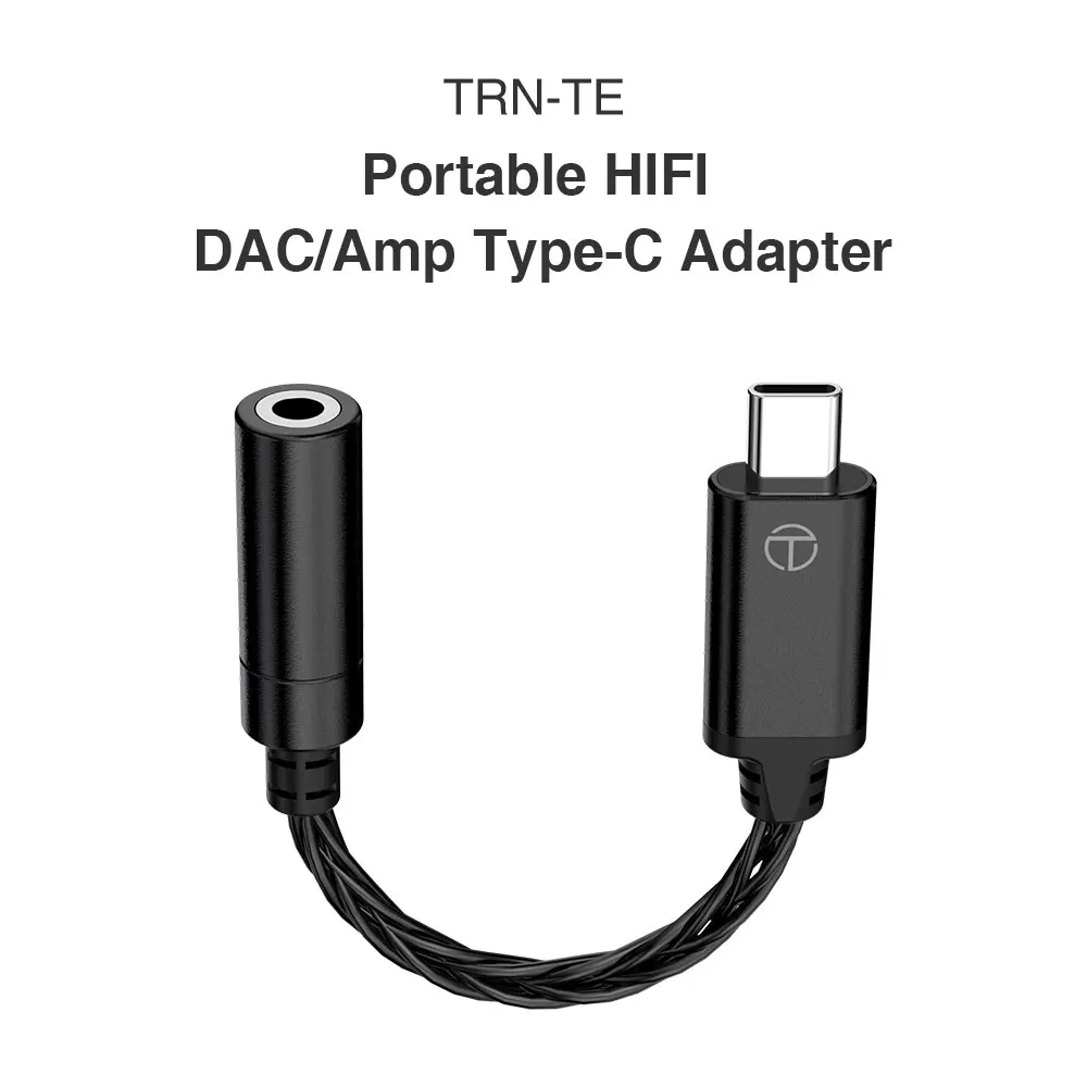 TRN TE DAC AMP Adapter Type C Male To 3.5mm Female Audio Cable