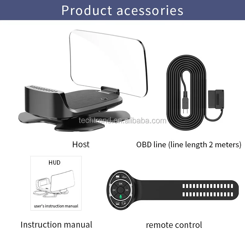 Cartend CarPlay OBD HUD Android Auto Head Up Display Speed Warning for MB W176 W212 W204 W218 W246 W207 W221 C207 C117