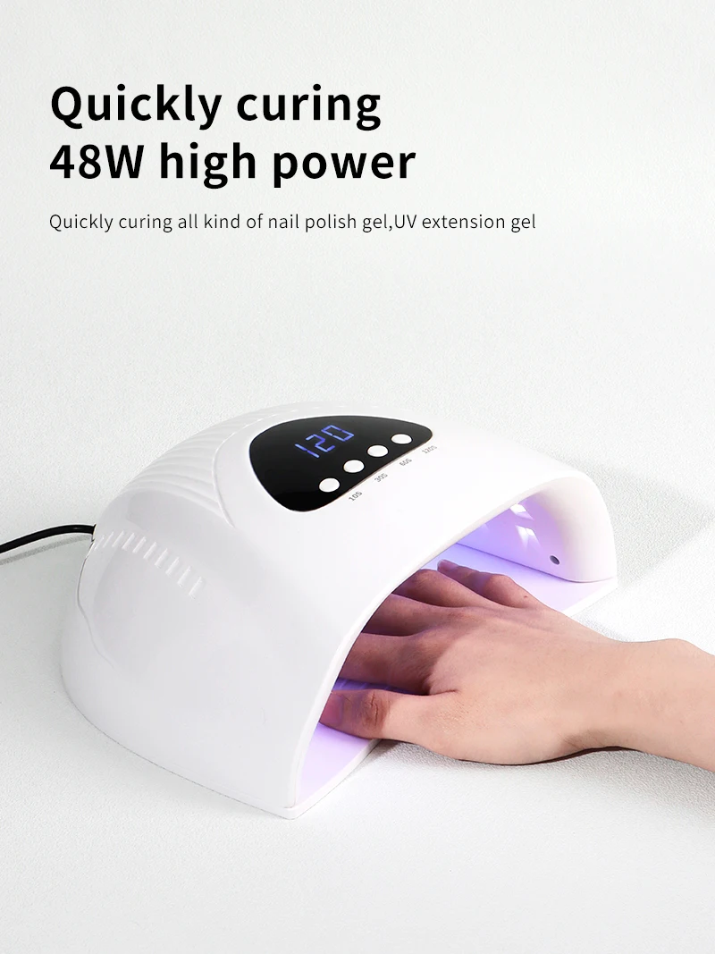 Lampada professionale per unghie a LED UV, lampada professionale per gel da 48 W, alta potenza, 36 LED, smalto per unghie, colla per cottura, asciugatura rapida, touch screen per la polimerizzazione del gel per unghie,