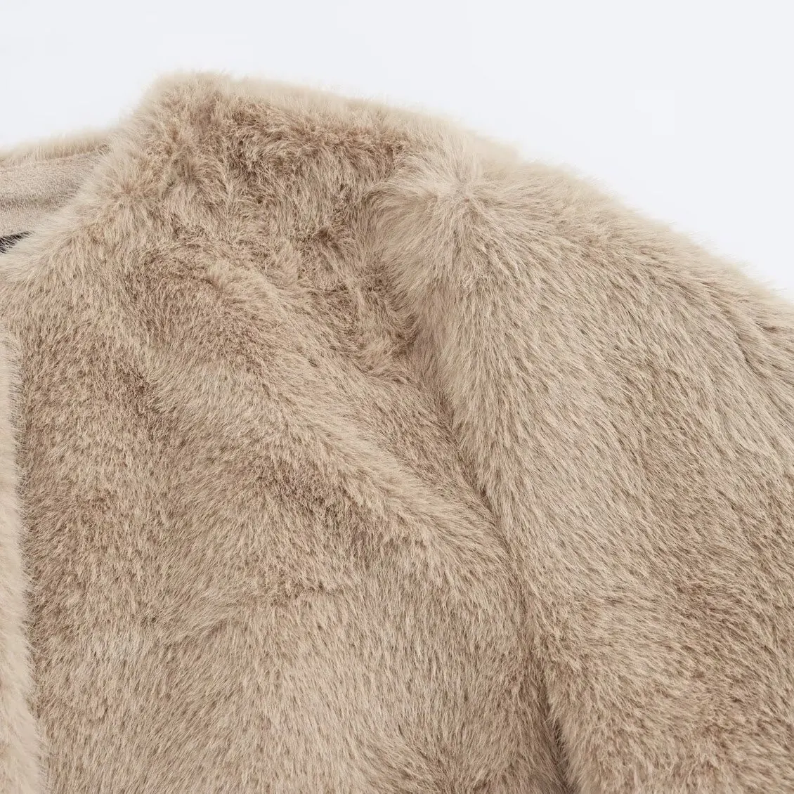 Faionable ort Jaet Ropa de abrigo con efecto de piel artificial de fibra de poliéster para mujer Otoño Nuevo Sle Versátil Resistente al viento