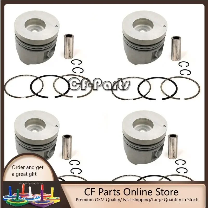 

New 4 Sets STD Piston Kit With Ring 12010-54T00 Fit For Nissan BD30 Engine 96MM