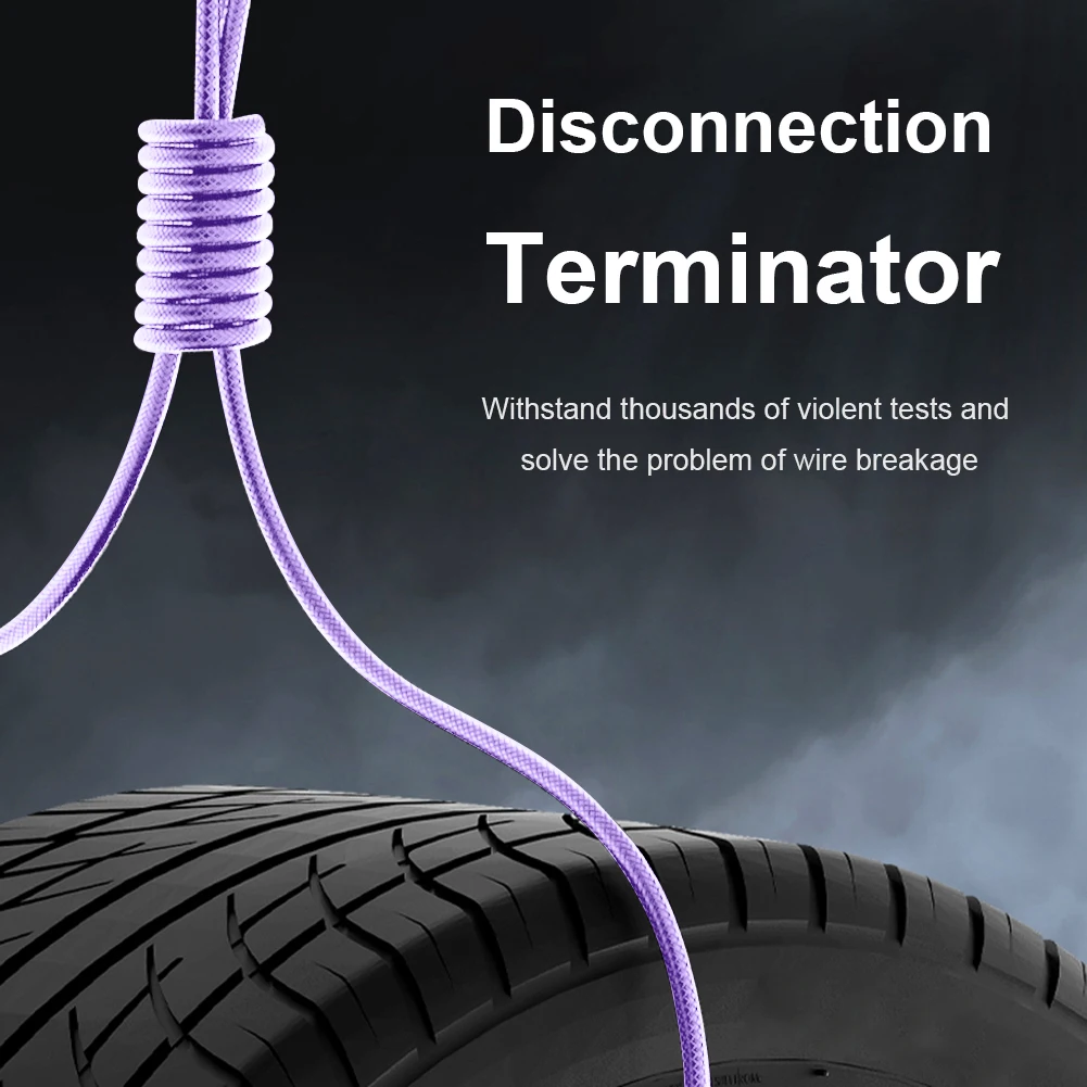 USB Spiral Data Cable Basic Aviator Model for Mechanical Keyboard Aviation Connector Spiral Paracord